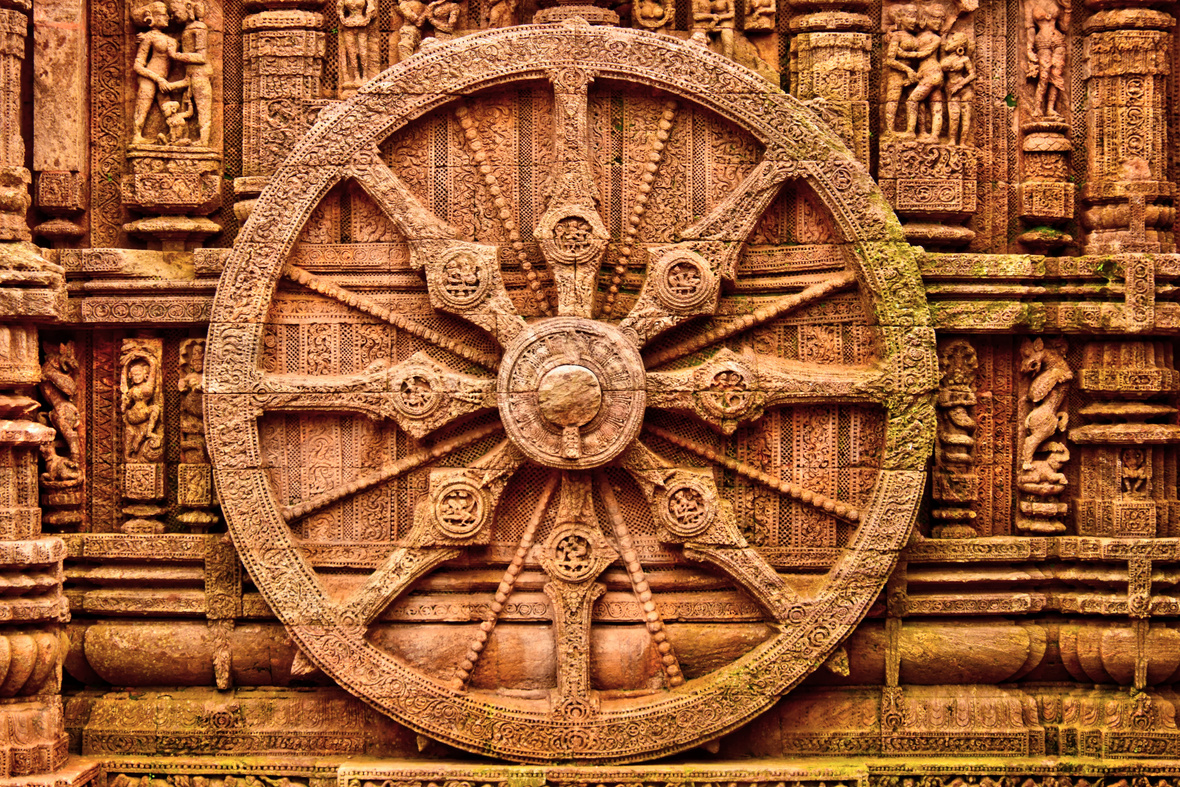 The Konark Sun Temple dedicated to the Hindu God Surya.